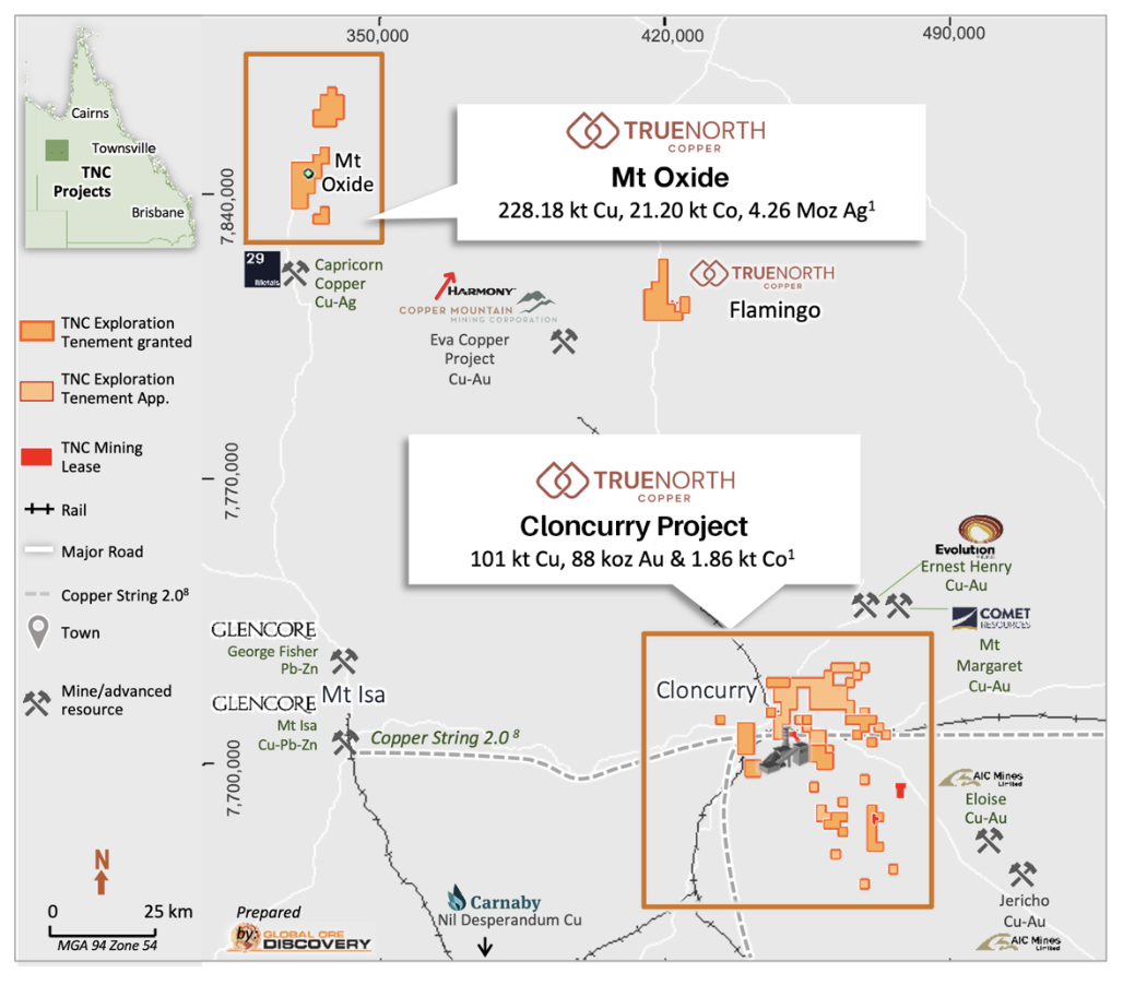  Mt Oxide  Project and Cloncurry Project tenements